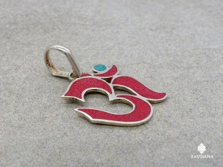 PA493 Pendentif Argent Massif Om