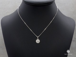PA442 Petit Pendentif Charme Argent Massif Signe de la Paix
