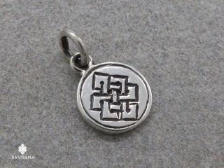 PA444 Petit Pendentif Charme Argent Massif Noeud sans Fin