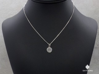 PA444 Petit Pendentif Charme Argent Massif Noeud sans Fin