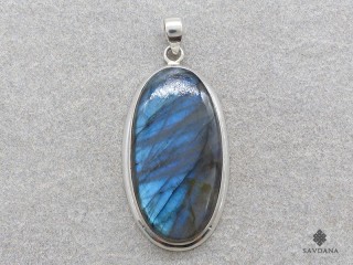 PA457 Pendentif Argent Massif Labradorite