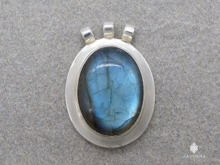 PA460 Pendentif Argent Massif Labradorite