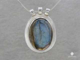 PA460 Pendentif Argent Massif Labradorite