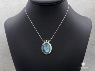 PA460 Pendentif Argent Massif Labradorite