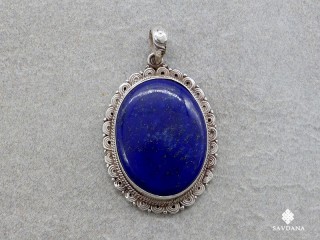 PA466 Pendentif Argent Massif Lapis Lazuli