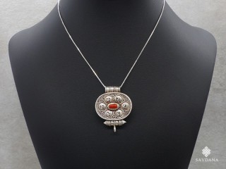 PA430 Pendentif Amulette Ghau Argent Massif Mantra