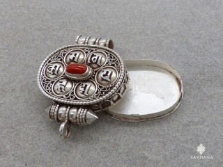 PA430 Pendentif Amulette Ghau Argent Massif Mantra