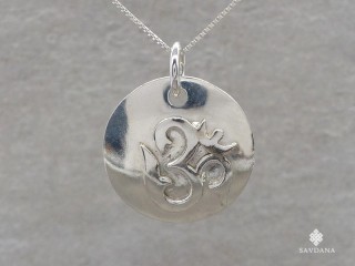 PA437 Pendentif Argent Massif Om