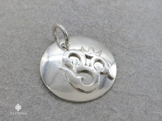 PA437 Pendentif Argent Massif Om