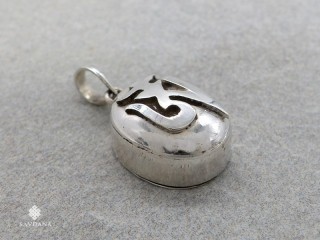 PA439 Pendentif Amulette Ghau Argent Massif Om