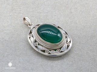 PA250 Pendentif Argent Massif Onyx
