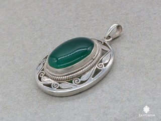 PA250 Pendentif Argent Massif Onyx
