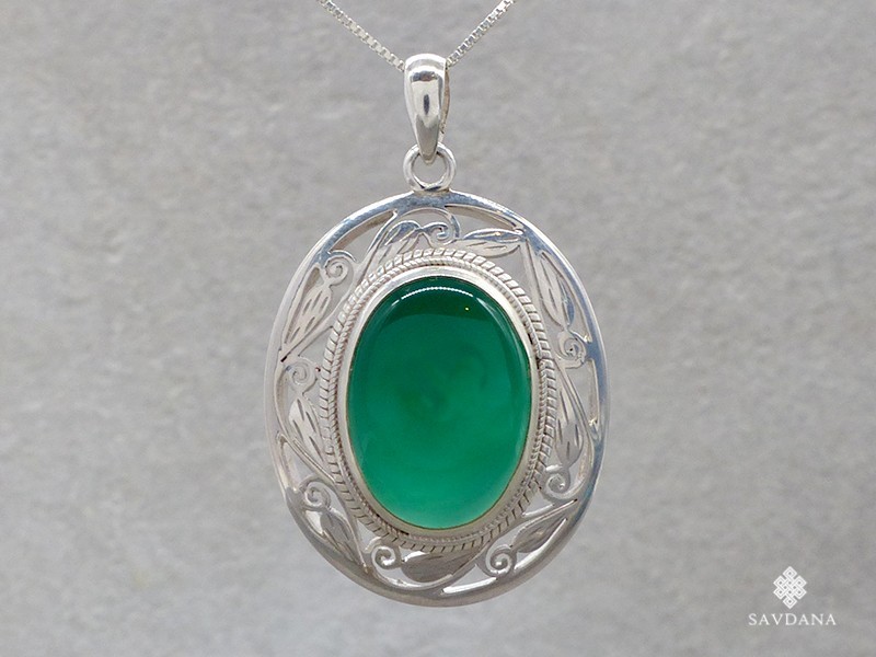 PA250 Pendentif Argent Massif Onyx