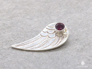 PA291 Pendentif Argent Massif Grenat