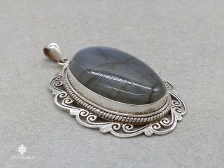 PA354 Pendentif Argent Massif Labradorite