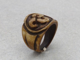 BO24 Bague Tibétaine Os de Buffle