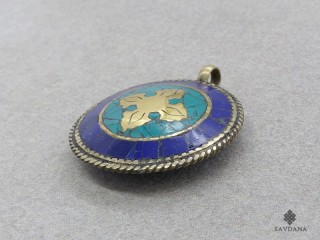 P63 Pendentif Tibétain Om Dorje Vajra