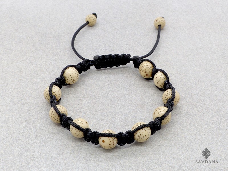 BrMala262 Bracelet Shambhala Tibétain Graines de Lotus