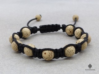 BrMala262 Bracelet Shambhala Tibétain Graines de Lotus