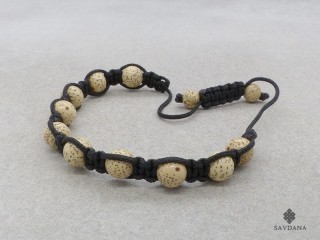 BrMala262 Bracelet Shambhala Tibétain Graines de Lotus