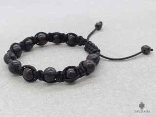 BrMala263 Bracelet Shambhala Tibétain Bois
