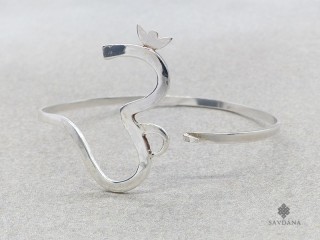 BrA114 Bracelet Tibétain Argent Massif Om