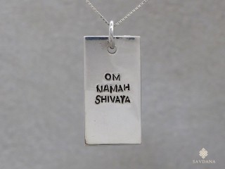 PA635 Pendentif Argent Massif Mantra Om Namah Shivaya