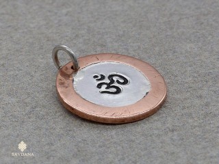 PA308 Pendentif Argent Massif Om