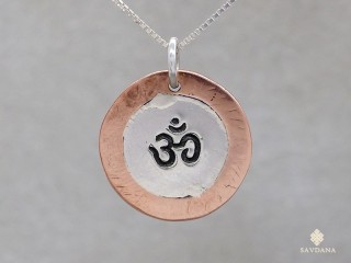 PA308 Pendentif Argent Massif Om