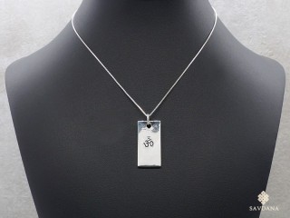 PA530 Pendentif Argent Massif Om