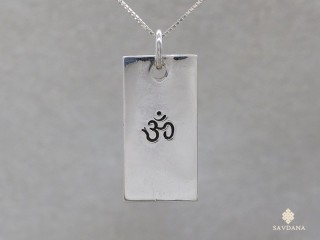 PA530 Pendentif Argent Massif Om