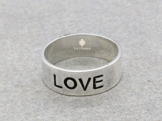 BA508 Bague Tibétaine en Argent Massif Maya Love Amour
