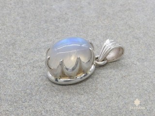 PA607 Pendentif Argent Massif Pierre de Lune