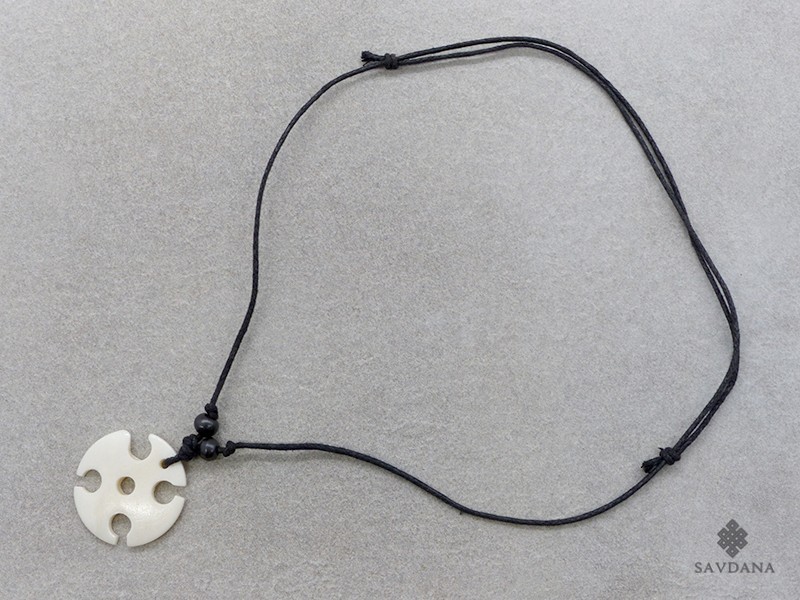 Collier Fantaisie Style Tibétain En Verre Coloré Vert - Alliage Argenté - Neuf Sans Boîte
