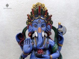 St59 Statue Ganesh Signes Auspicieux du Bouddhisme Astamangala