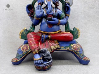 St59 Statue Ganesh Signes Auspicieux du Bouddhisme Astamangala