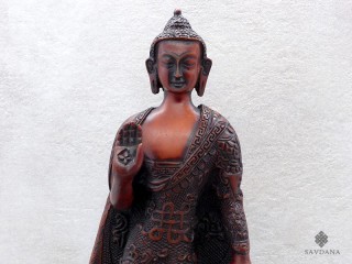 St19 Statue Bouddha, Astamangala, Signes Auspicieux du bouddhisme