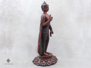 St19 Statue Bouddha, Astamangala, Signes Auspicieux du bouddhisme