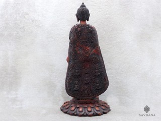 St19 Statue Bouddha, Astamangala, Signes Auspicieux du bouddhisme