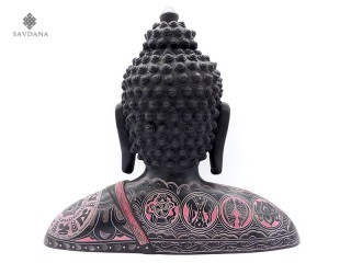 St34 Statue Bouddha Signes Auspicieux Mantra