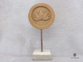 Div66 Sculpture Fleur de Lotus Bois Exotique