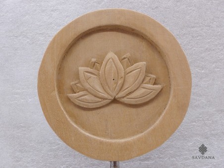 Div66 Sculpture Fleur de Lotus Bois Exotique