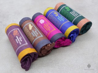 Ens29 Lot de 5 Boites d'Encens Tibétain avec Support