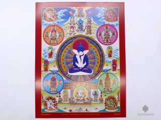AF127 Affiche Tibétaine Samantabhadra