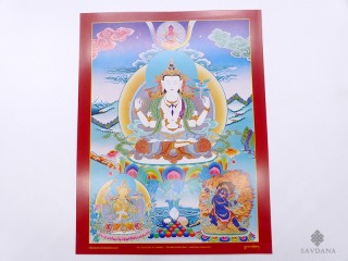 AF132 Affiche Tibétaine Avalokitesvara Chenrezig