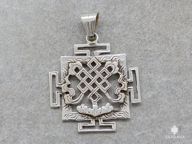 PA618 Pendentif Argent Massif Mandala
