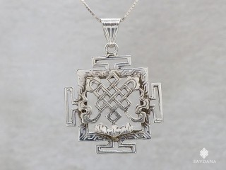 PA618 Pendentif Argent Massif Mandala