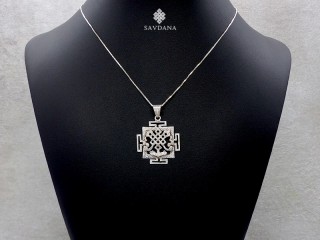 PA618 Pendentif Argent Massif Mandala