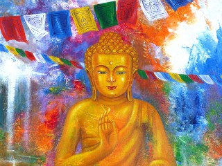 PNT30 Peinture Tibétaine Bouddha 