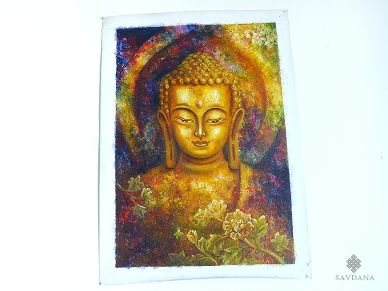 PNT33 Peinture Tibétaine Bouddha 